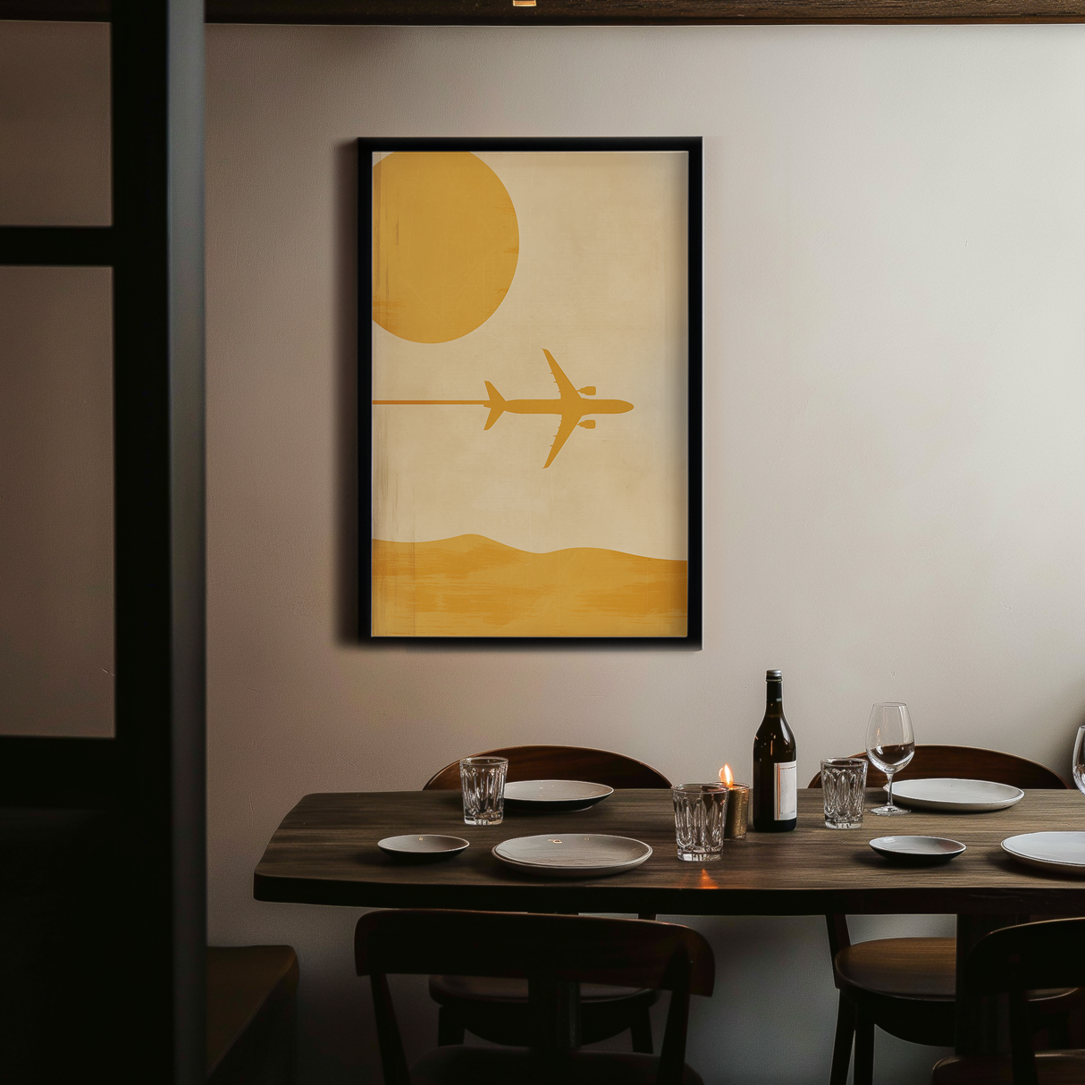 Blue Air Corridor Poster