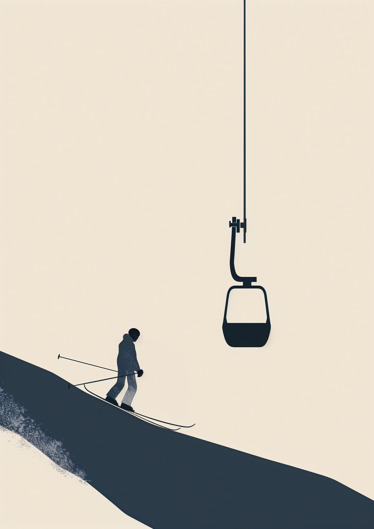 Blue Cold Morning Poster
