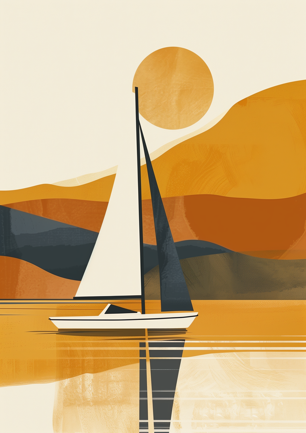 Dusk on Water Poster