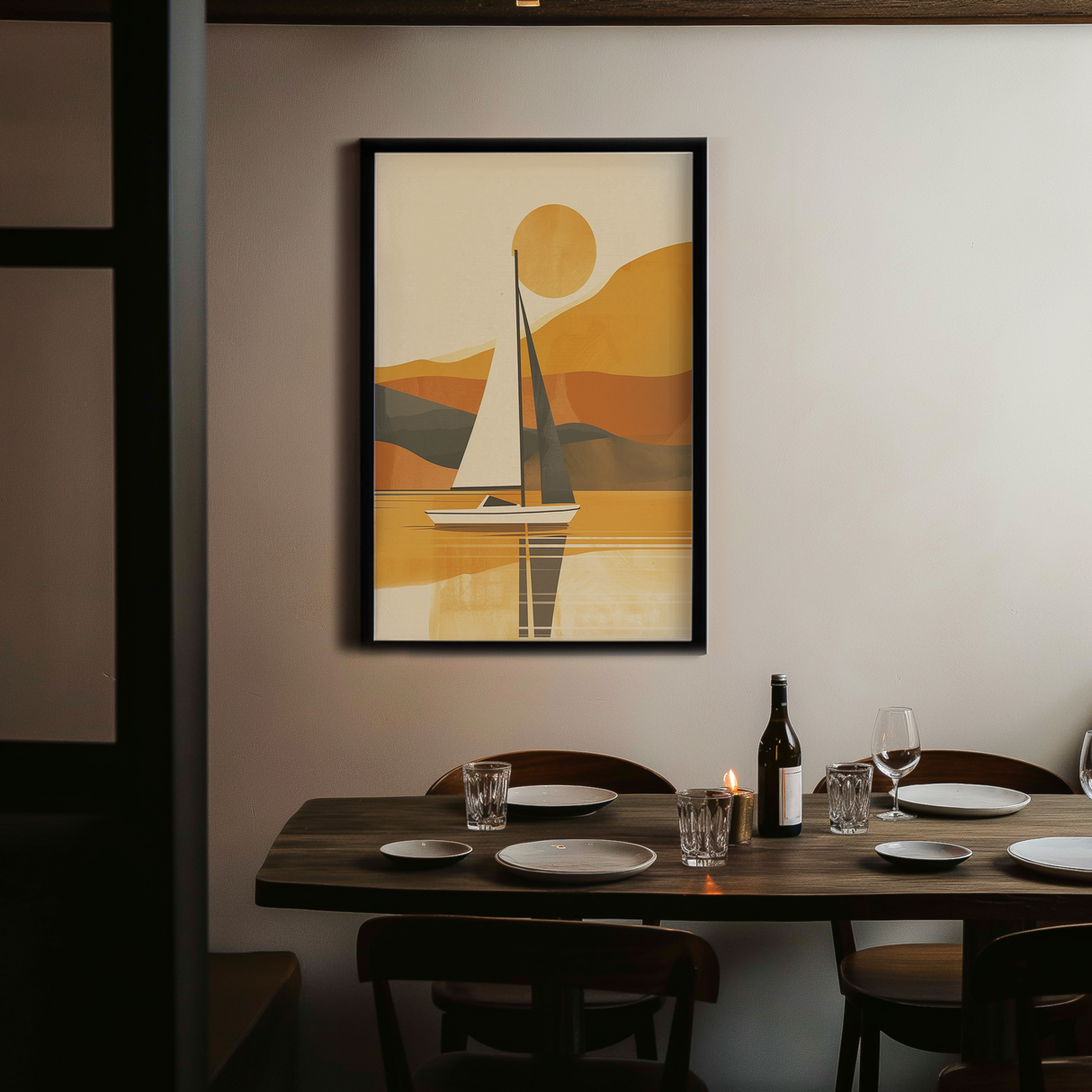 Dusk on Water Poster
