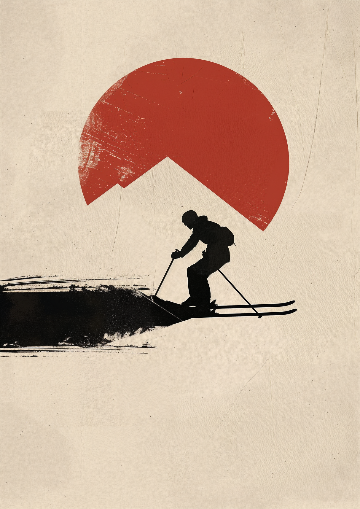 Long White Run Poster