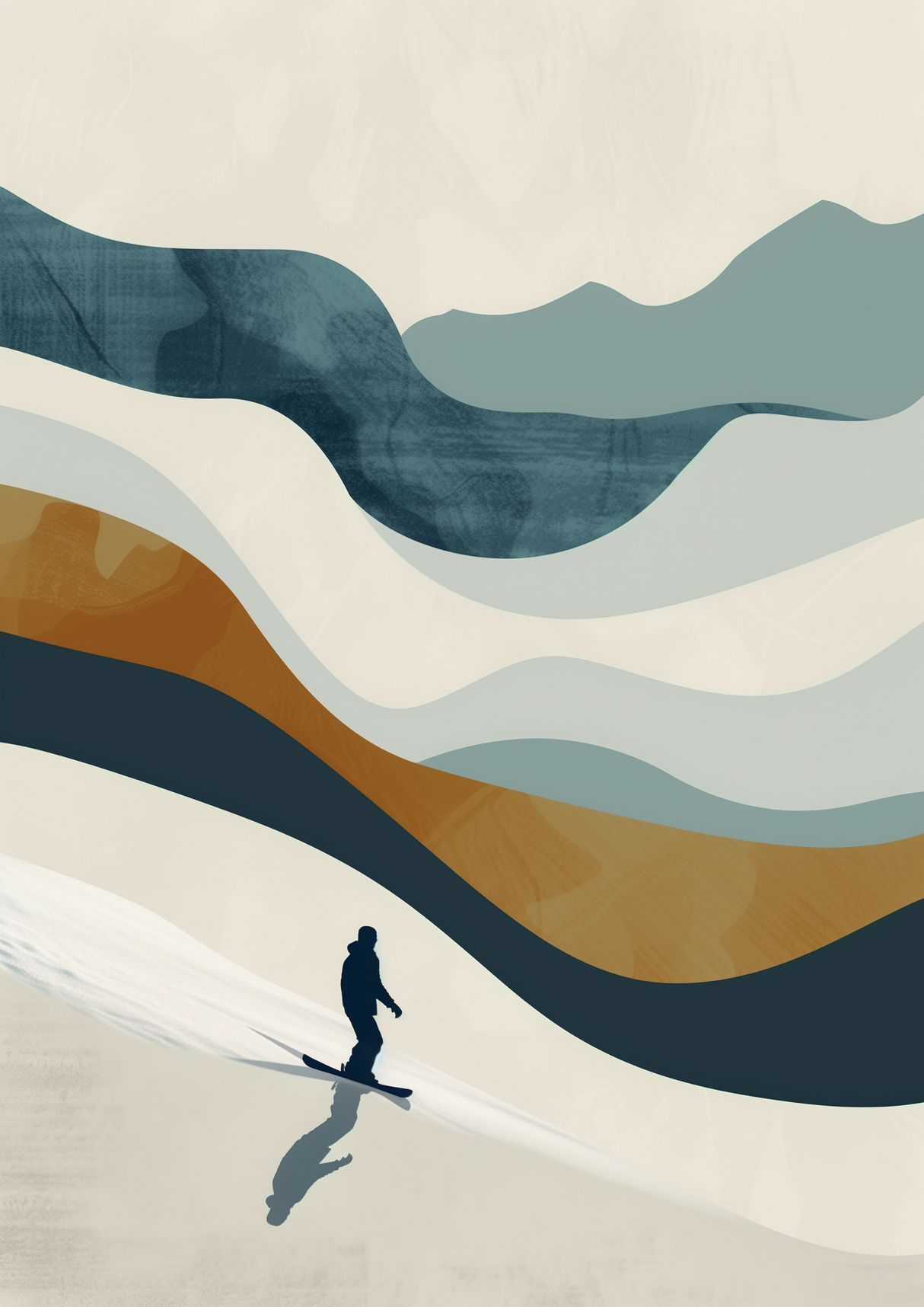 White Curve Poster