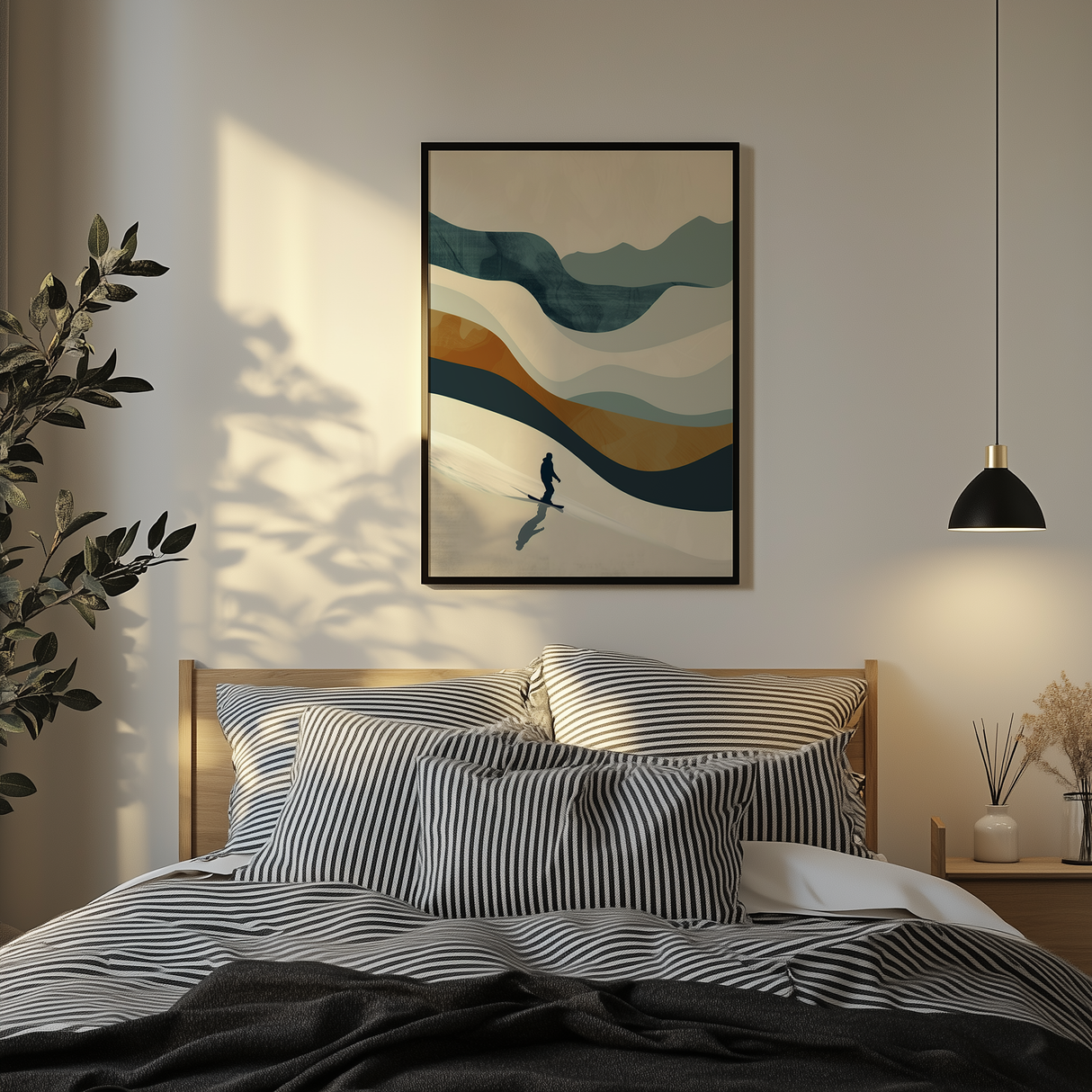 White Curve Poster