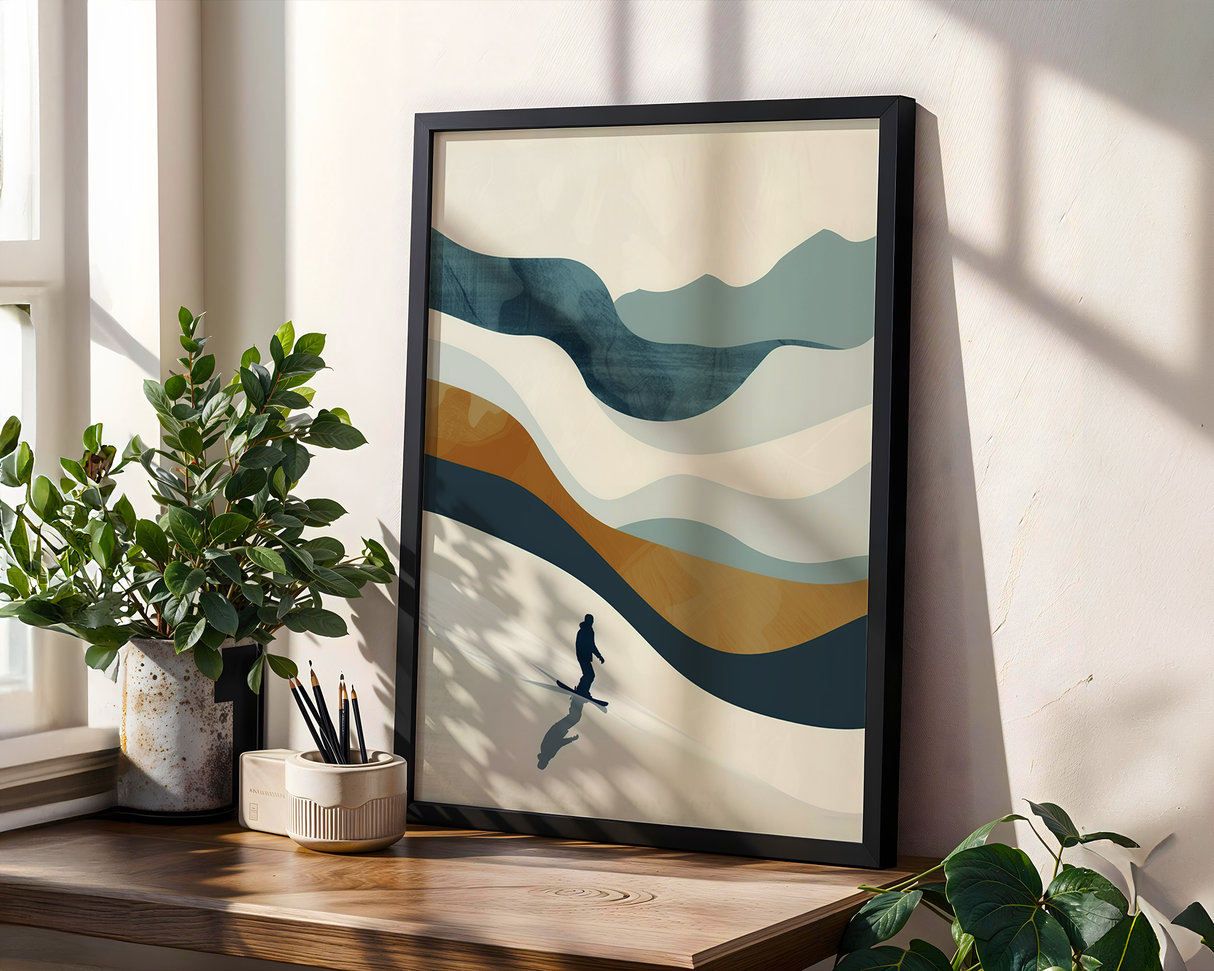 White Curve Poster