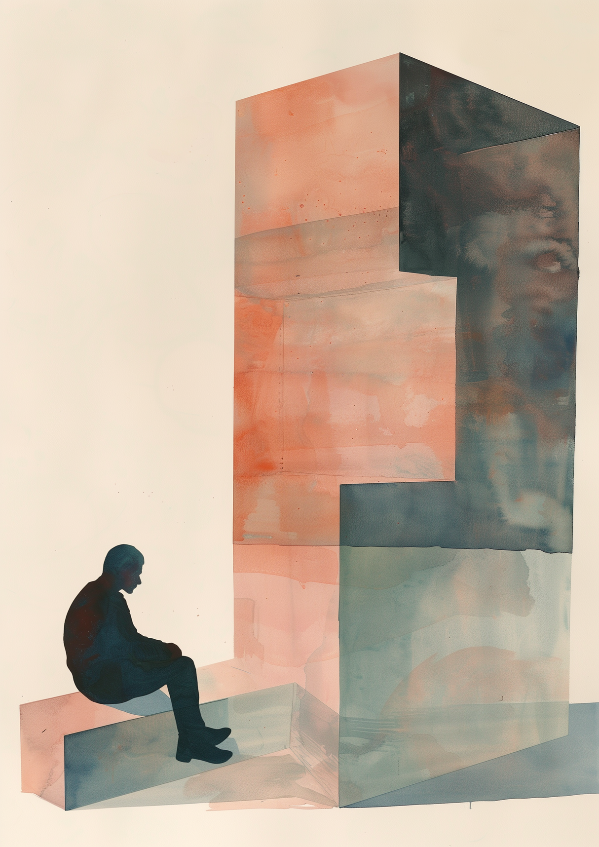 Distant Figure Poster