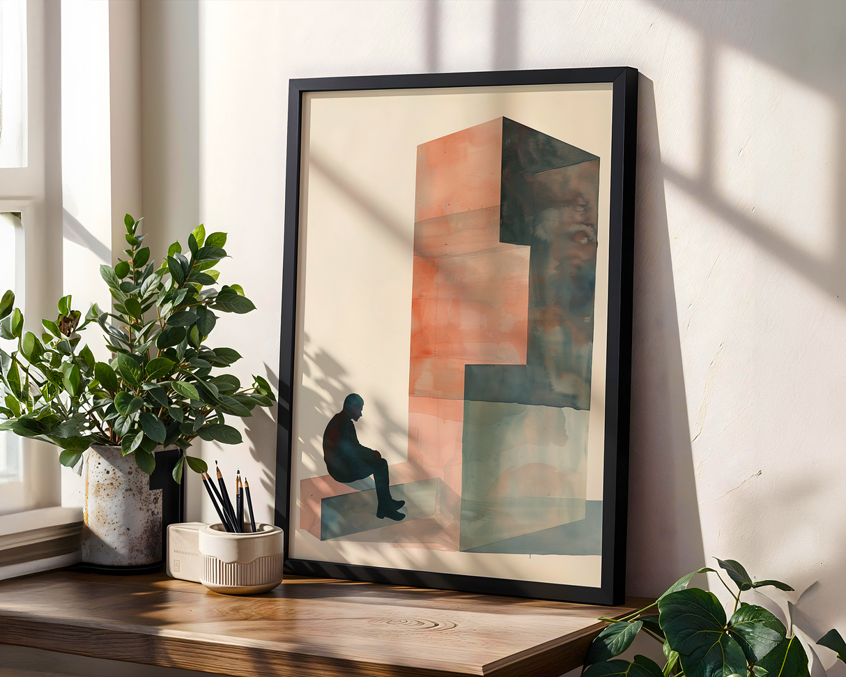 Distant Figure Poster