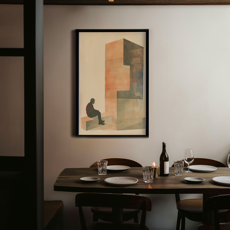 Distant Figure Poster