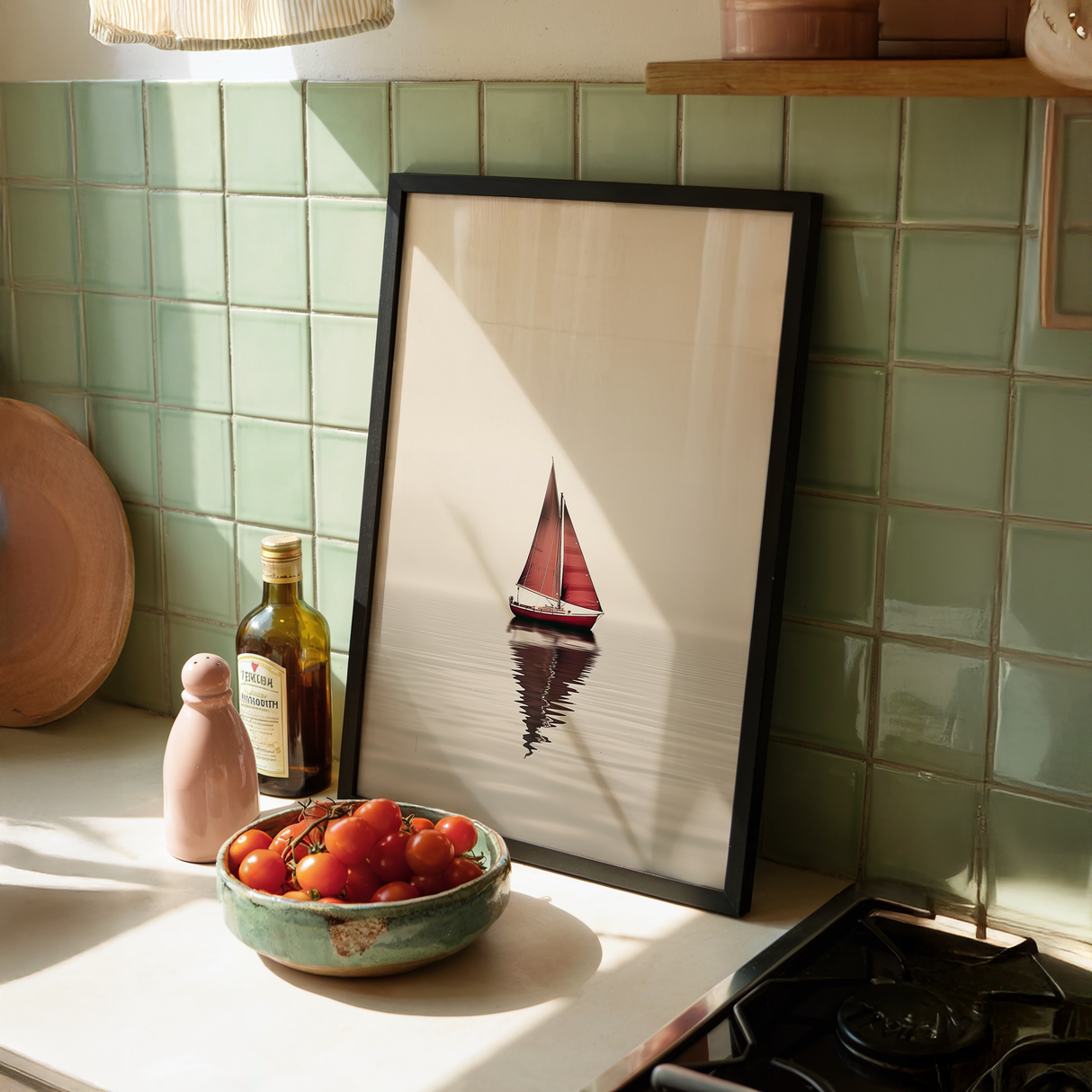 Soft Horizon Sea Poster