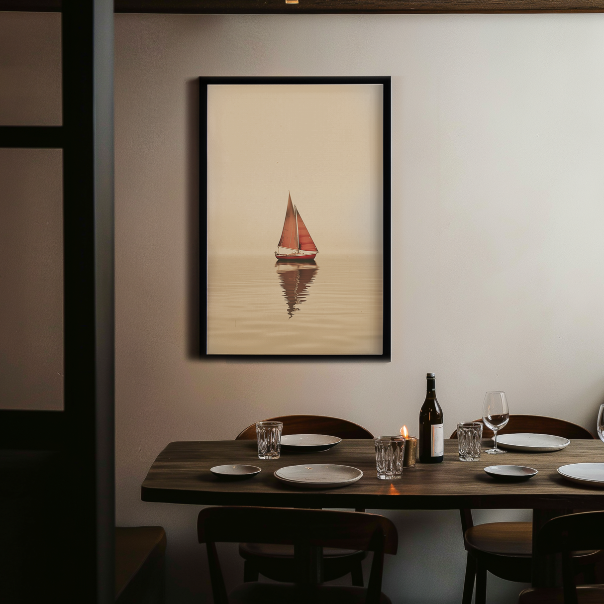 Soft Horizon Sea Poster