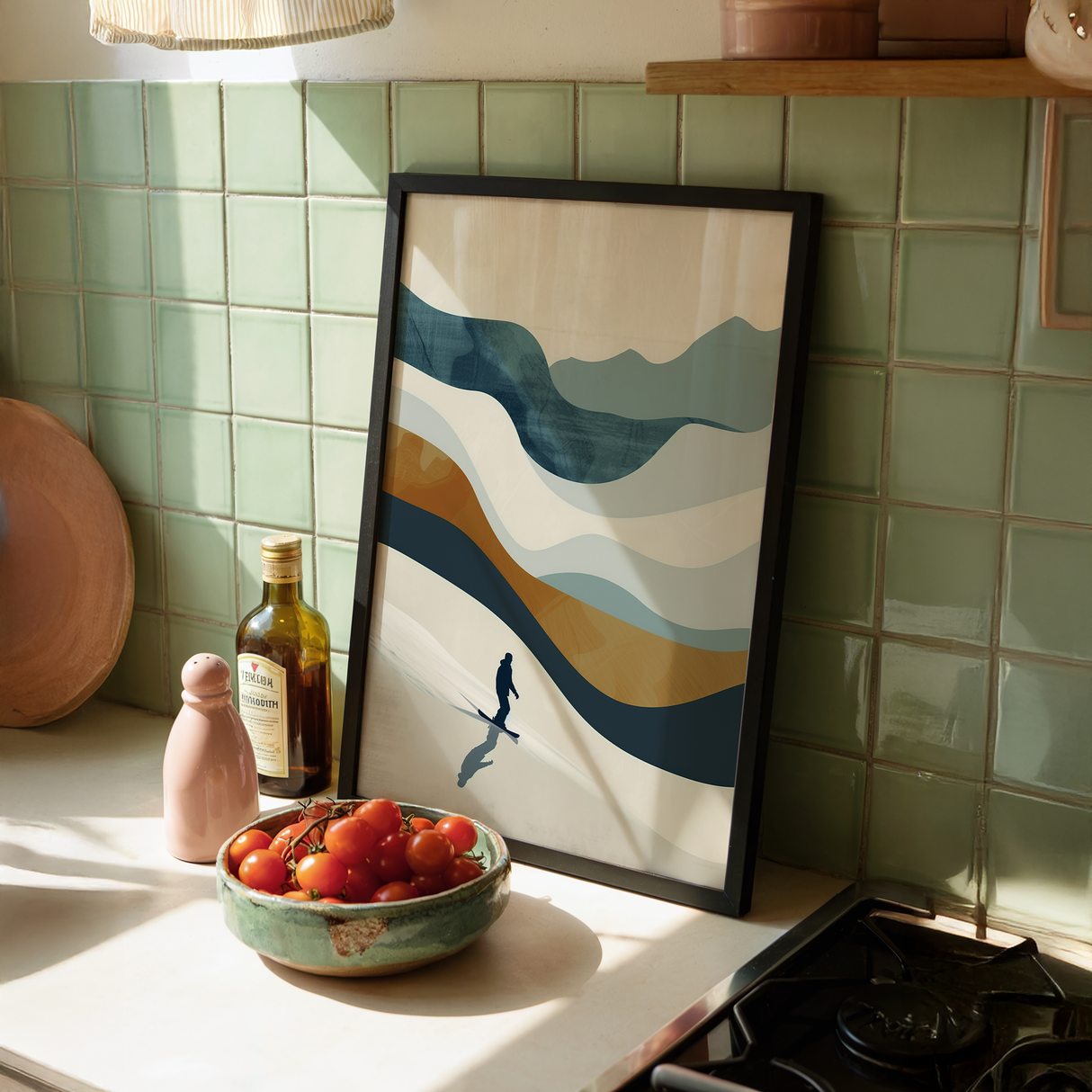White Curve Poster