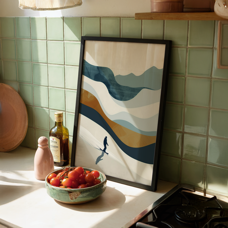 White Curve Poster