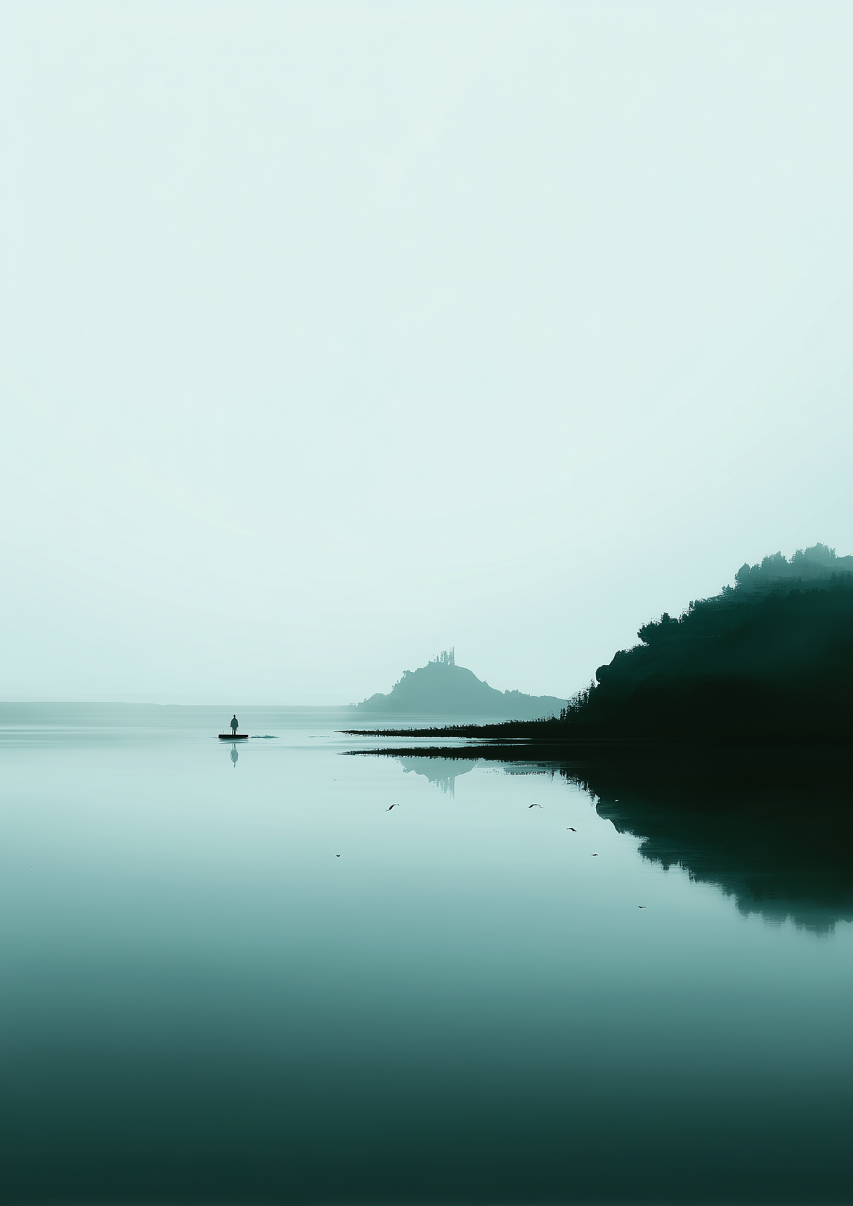 White Distance Poster